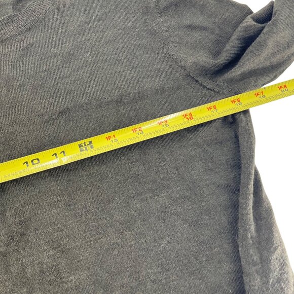 BCBGMaxAzria Olive Green Long-Sleeve Merino Wool Tie-Waist Sweater Dress M - Picture 7 of 9